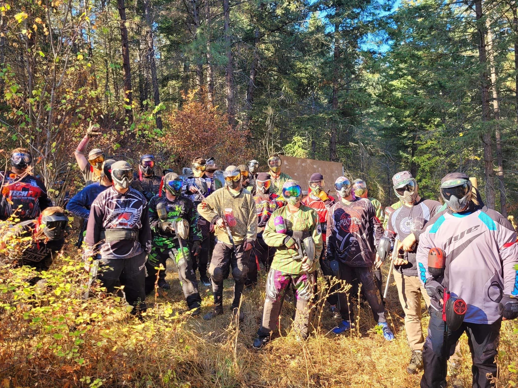 Players at Bushwacker Paintball engaged in a mission